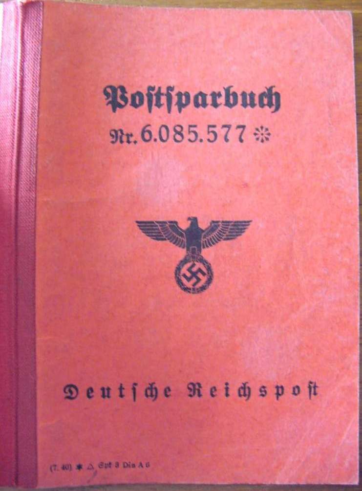 Postsparbuch Nr. 6.085.577 + other related documents